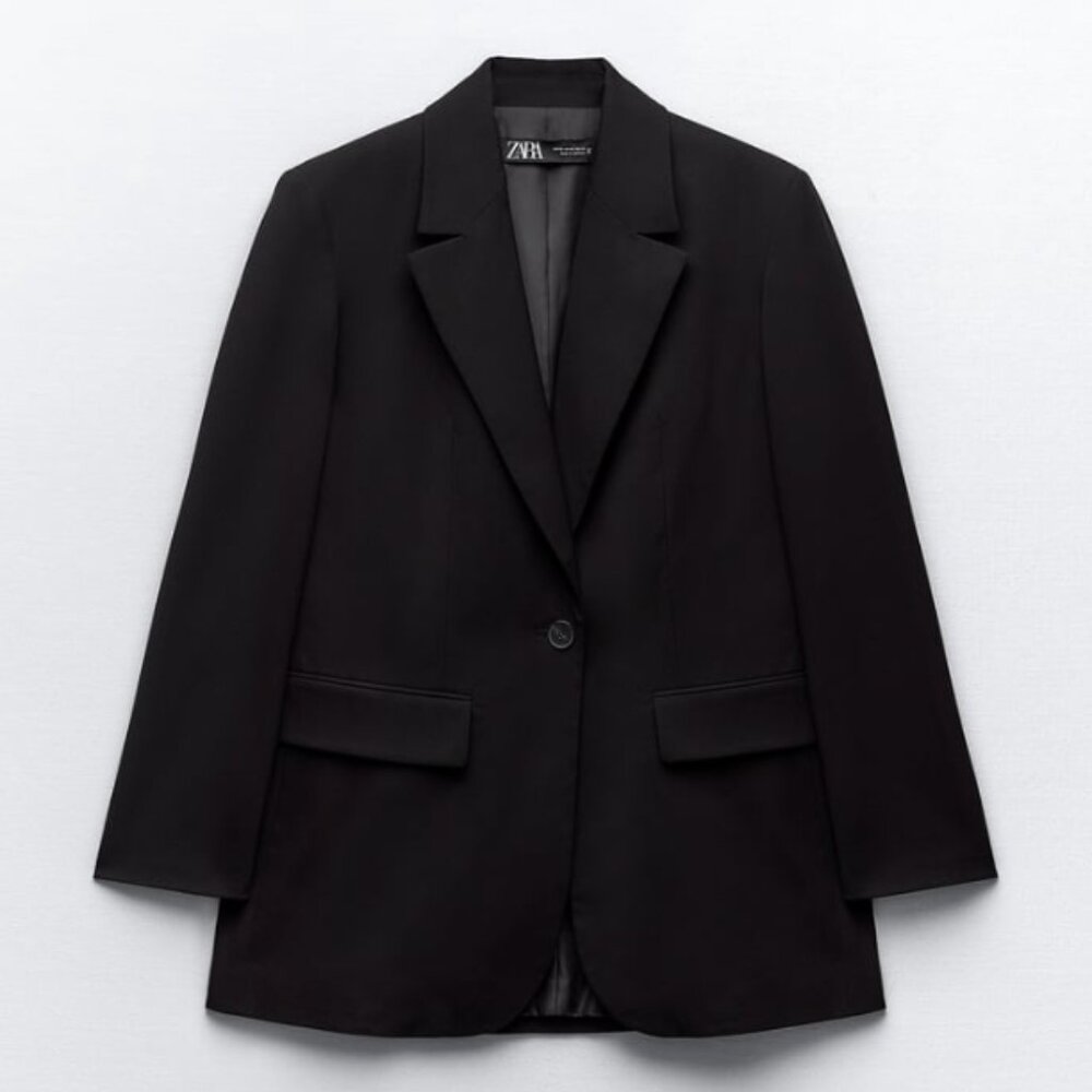 Zara straight blazer ($90)